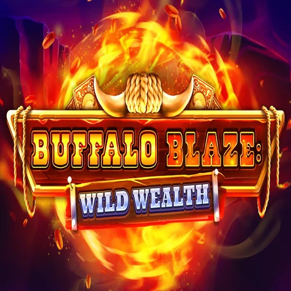 Buffalo Blaze Wild Wealth slot logo by OctoPlay at Happy Tiger Bingo