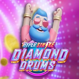 Hyper Strike Diamond Drums logo by Gameburger Studios at Happy Tiger Bingo