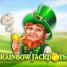 Enjoy Rainbow Jackpots by Red Tiger Gaming – logo hosted on happytigerbingo.net