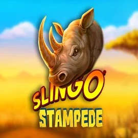 Slingo Stampede online game logo by Slingo on happytigerbingo.net