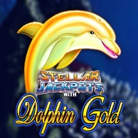 Dolphin Gold with Stellar Jackpots by Lightning Box Game, showcased at happytigerbingo.net – game logo