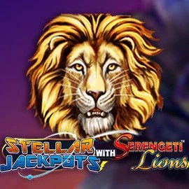 Stellar Jackpots with Serengeti Lions logo – Jackpots by Lightning Box Game at Happy Tiger Bingo